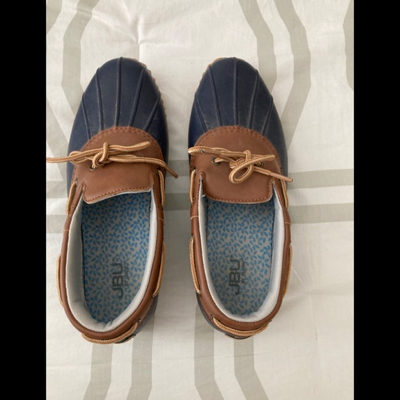 Jambu Shoes - JAMBU Rain Shoes Puddle Proof! Like New. Ladies 10, Navy/Tan. Comfy!!!